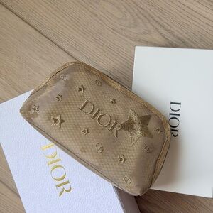 Dior beauty embroidered makeup pouch